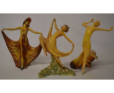 2 Wade cellulose figures of ladies including Springtime, one unnamed and another similar style figure