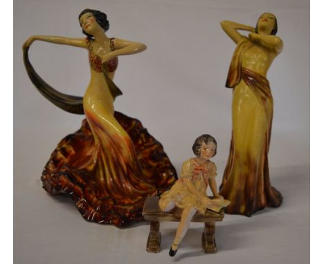 3 Wade cellulose figures of ladies, including Tessa, Helga (3) and Argentina (3)