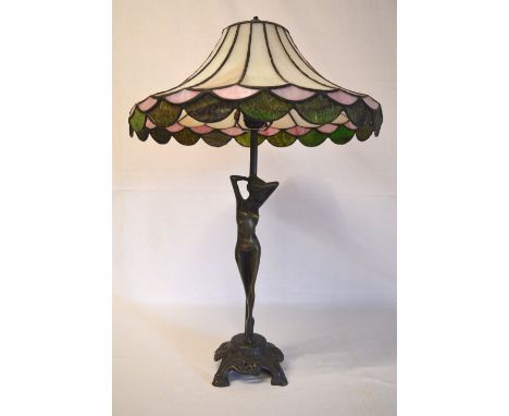 A modern Art Deco style Tiffany lamp