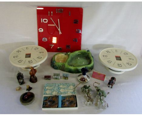 Various ceramics etc inc cake stands & Wade