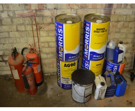 Engine oil, gear oil, antifreeze, grease and fire extinguishers

** Please note: VAT is chargeable on this lot. **