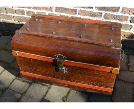 Scumbled old tin trunk