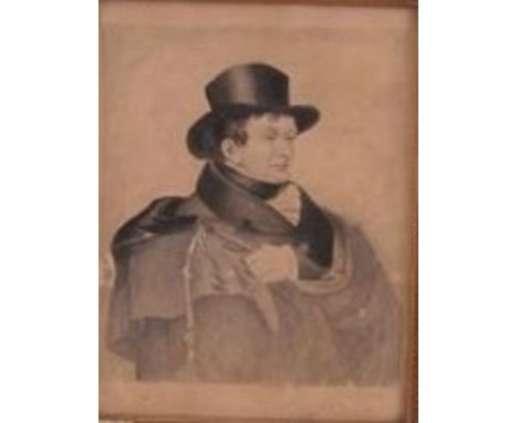 19th Century Irish School "Portrait of Daniel O'Connell," pencil on paper, 19cms x 14cms (7 1/2" x 5 1/2). (1)
