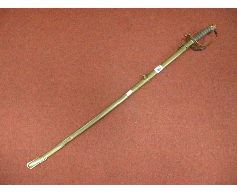 A Circa 1840's Victorian Infantry Officers Sword, No 24707, by Henry Wilkinson, overall good condition of blade and sheath.