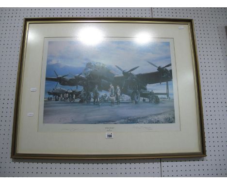 After Robert Taylor "Operations On" Colour Print, signed print, 241/850, also signed by Sir Arthur Harris (signatures unverif