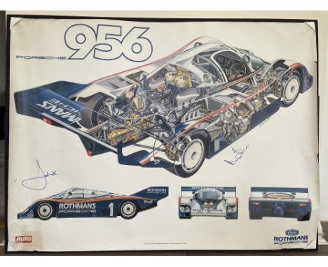 Signed by both drivers, Jacky Ickx and Derek Bell.A portrayal of the legendary Flat 12 air cooled Porsche, including a detail