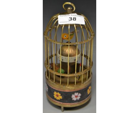 A Continental  automaton Birds in a  cage  timepiece