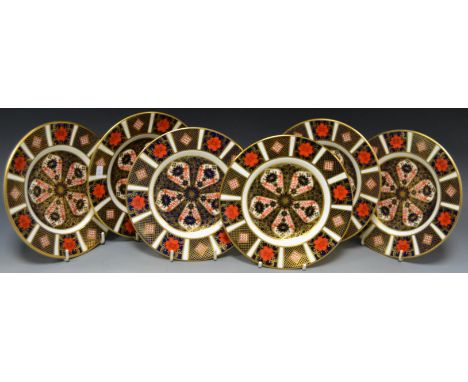 A set of six 1128 pattern side plates, 16cm diam.