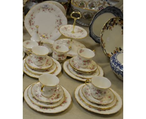 A Paragon Victoriana Rose pattern tea and coffee service