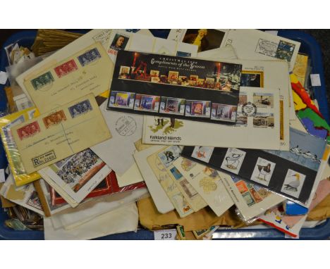 Philately - a substantial quantity franked stamps from around the world including the UK; various First Day Covers; etc. (1 b