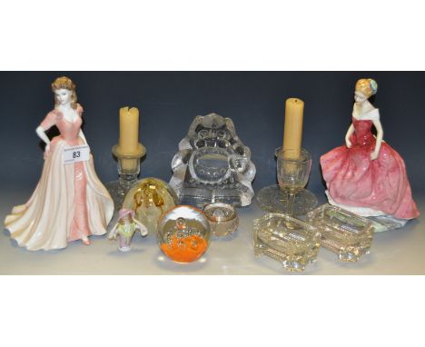 Ceramics and Glass - a Royal Doulton Summers Day, HN3378; a Coalport Ladies of Fashion , Jacqueline; a Caithness paperweight,