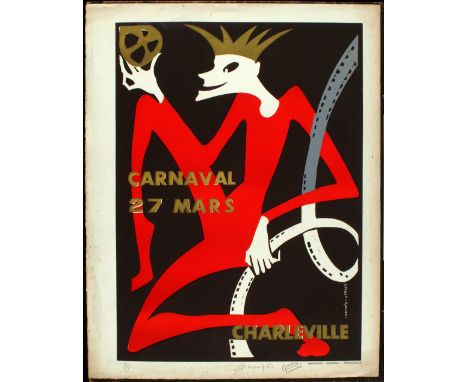 BRUNET-GIULIANI, 'Carnaval 27 Mars Charleville' lithograph printed in colours 1960, signed and numbered from edition of 25, p