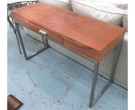 CONSOLE TABLE, contemporary style with a frieze drawer, 120cm W x 40cm D x 77cm H.