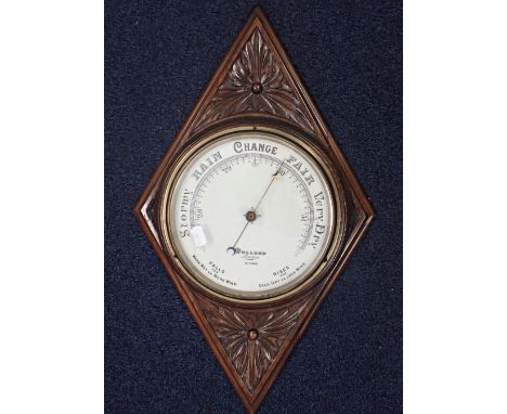 A CARVED WOODEN BAROMETER Dollond, London