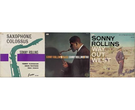 SONNY ROLLINGS - UK LP RARITIES PACK. A quality pack of 3 jazz LPs by Sonny Rollins, mostly UK pressings Titles include Saxop