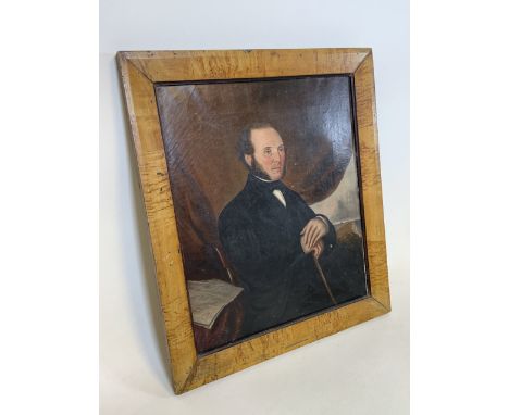A 19th century oil portrait of a gent. Canvas size W:42cm x H:52cm