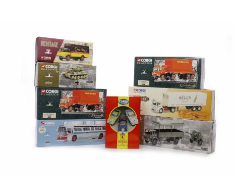 LOT OF FOURTEEN VARIOUS CORGI MODEL VEHICLESincluding The Showman's Range: Carter's Steam Fair - 16501 Silcock's of Warringto
