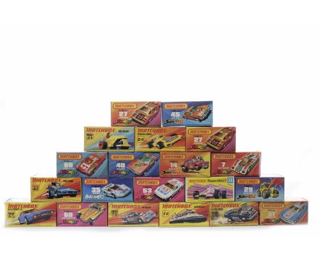 TWENTY 1970s MATCHBOX SUPERFAST, STREAKERS AND ROLA-MATICS MODELSall boxed, comprising Hairy Hustler 7, Mini-Ha-Ha 14, Rod Ro