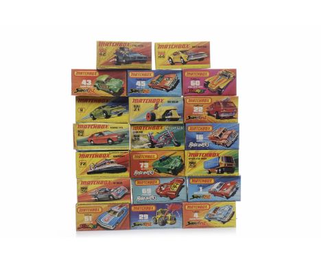 TWENTY 1970s MATCHBOX SUPERFAST, STREAKERS AND ROLA-MATICS MODELSall boxed, comprising Dodge Challenger 1, Pontiac Firebird 4