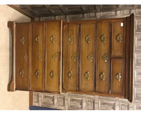 19TH CENTURY MAHOGANY CHEST ON CHESTwith two short and three long drawers within fluted chamfered cornice, on bracket feet, 1