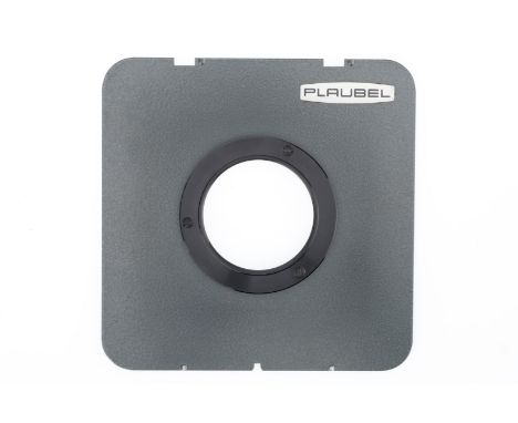 A Plaubel Peco Lens Board, 166x166mm, grey, G.