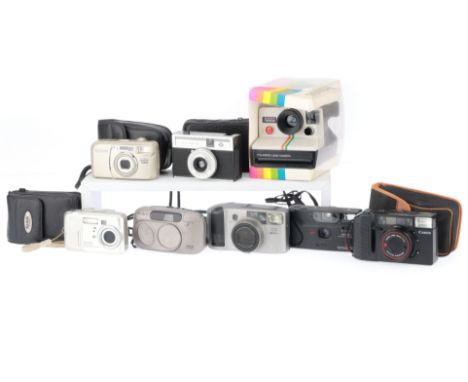 A Selection of Compact Cameras, to include a Kodak Easyshare CX7530, body F-G, a Canon Sure Shot, body G, a Minolta AF101, bo