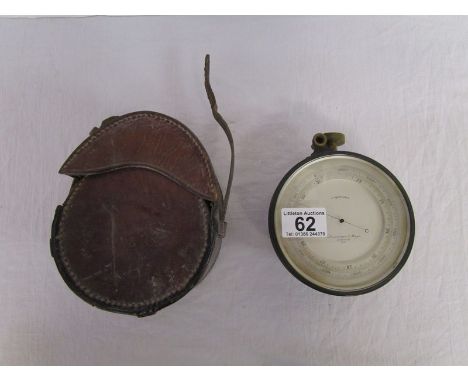 Barometer in leather case