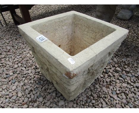 Sqaure stone planter