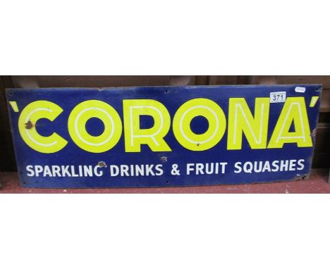 Enamel sign - Corona - Dimensions H=21cm W=76cm