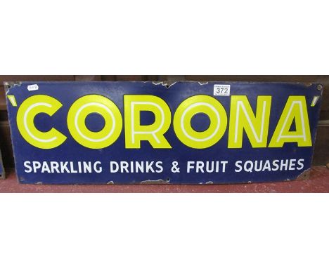 Enamel sign - Corona - Dimensions H=21cm W=76cm