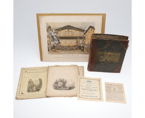 Smith, Albert. Folder of autograph manuscript lecture notes with printed label on upper cover "Mr. Albert Smith's Ascent of M