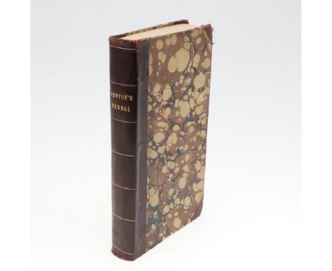James Newton. A Complete Herbal, new edition, engraved portrait frontispiece,  175 engraved plates, contemporary half calf, b