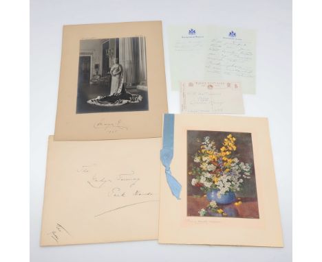 Mary, widow of George V, Queen of the United Kingdom (1867-1953). Christmas and New Year Card, inscribed Mary R' with a 2pp. 