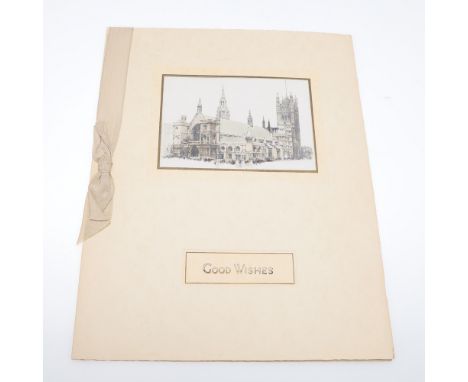 George VI, King of the United Kingdom. Christmas and New Year Card, inscribed 'To Lord and Lady Fermoy from George R. I.' fol