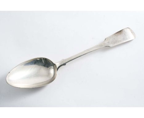 A RARE SCOTTISH PROVINCIAL FIDDLE TABLE SPOON maker's mark of both Colin Richardson & Thomas Lindsay of St. Andrews (CR, St.A