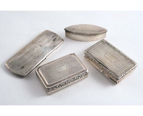 A GEORGE IV SNUFF BOX by Joseph Willmore, Birmingham 1820, another by John Bettridge, Birmingham 1826, a later case to take a