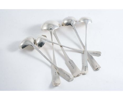 A PAIR OF GEORGE III SCOTTISH TODDY LADLES initialled "P" with Ednburgh hallmarks for 1809 and the maker's mark of John Nicho