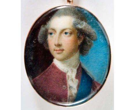 ATTRIBUTED TO JEREMIAH MEYER Portrait of a nobleman, believed to be William Augustus, Duke of Cumberland (1721-65), wearing r