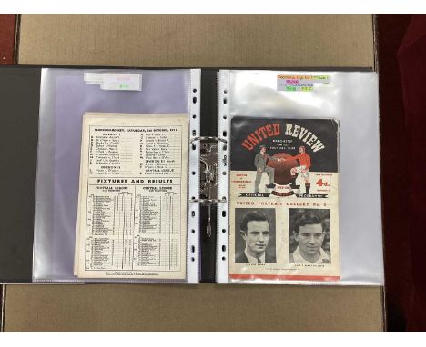 Manchester United 1955-6 Home Programmes - United Champions - v. West Brom, Everton, Preston, Luton, Huddersfield, Arsenal, C