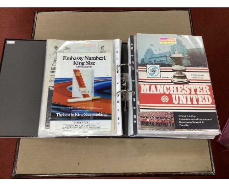 Manchester United F.A Cup Programmes from Winning Seasons 1962-3, all six games and Red at Wembley souvenir, 76-7 all seven g