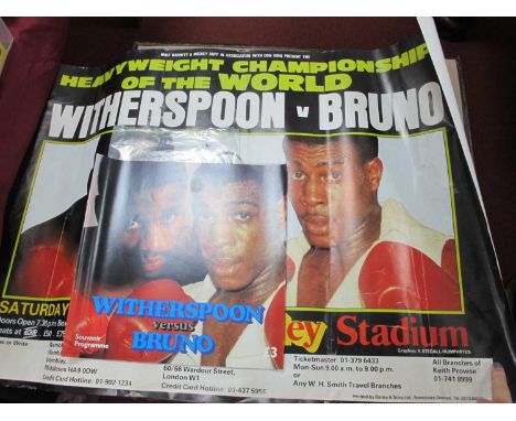 Boxing Wetherspoon v. Bruno, July 86 Programme, ticket and poster from the bout. (3)