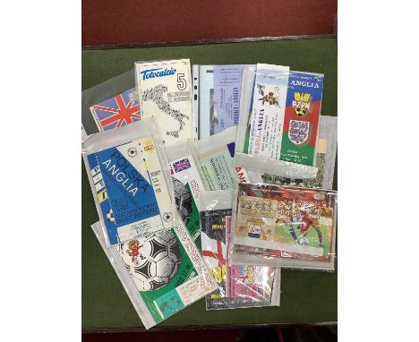 England Away Ticket and Programme - at Poland 1989, 91, 93, 97, 2006, C.S.F.R 1992 plus extra programme 2002 Slovakia, progra