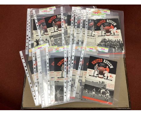 Manchester United 1957-8 Home Programmes, twenty-one league issues from the Munich season - Aston Villa, Portsmouth, Leiceste