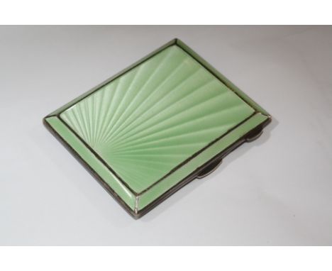 An Art Deco silver and enamel cigarette case, Chester 1939 makers mark G & S  