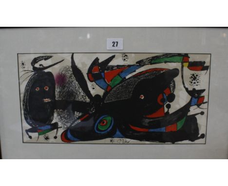 After Miro 'Escultor' Lithograph Limited edition  19cm x 39cm  
