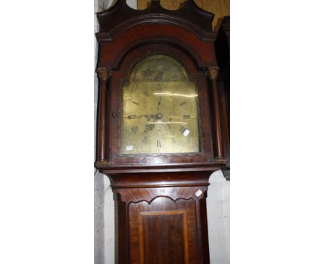 A 19th Century mahogany eight day longcase clock with a brass dial and subsidiary dial 'Henry James' Bristol 230cm high  