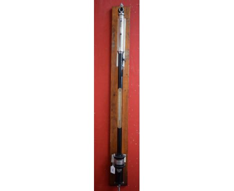 A 20th century marine ship's barometer, by F. Darton &amp; Co Ltd, Watford, 21cm silvered cylindrical register, rectangular w