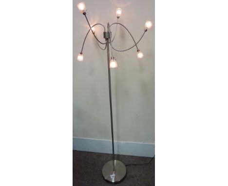 Contemporary seven branch standard lamp H120cm and matching table lamp (2) (This item is PAT tested - 5 day warranty from dat