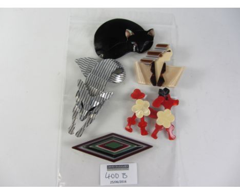 Vintage & Designer Clothing, Accessories and Textiles - Lea Stein Paris brooches and scarf adornments (5) Condition Report Si