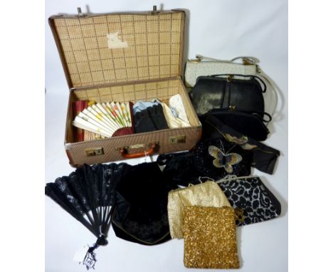 Vintage & Designer Clothing, Accessories and Textiles - Vintage Phoenix Travel Goods suitcase W46cm and contents of 1950s Map